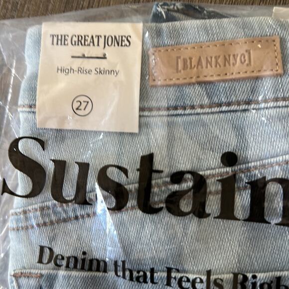 Blank NYC  Women's the Great Jones High Rise Skinny Break the Cycle Jean New - Picture 16 of 16